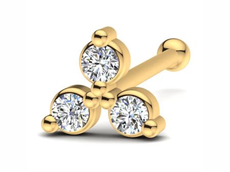 0.024 carats Diamond Nose Screw 18k Gold IGI Certification Online