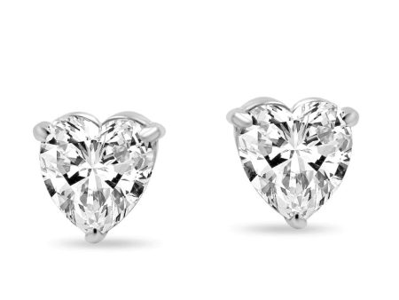 Zarkan Angel Heart Silver Studs Cheap