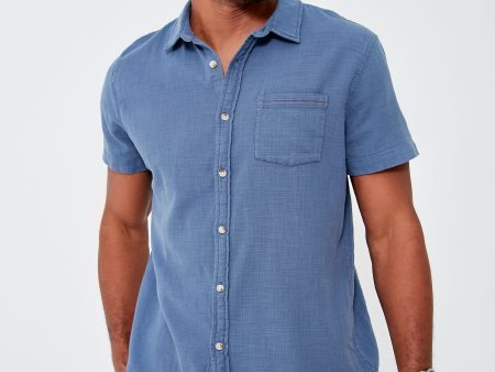 Vintage Indigo Short Sleeve Stretch Selvage Shirt Online Sale