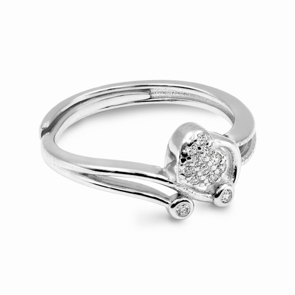 Zarkan Fruit Heart AD Pure Silver Ring For Sale