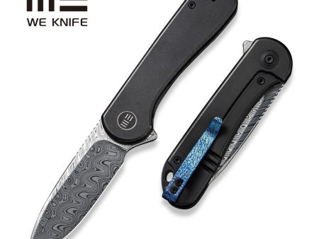 WEKNIFE Elementum Flipper Knife Titanium Handle (2.96  Damasteel Blade) WE18062X-DS1 Supply