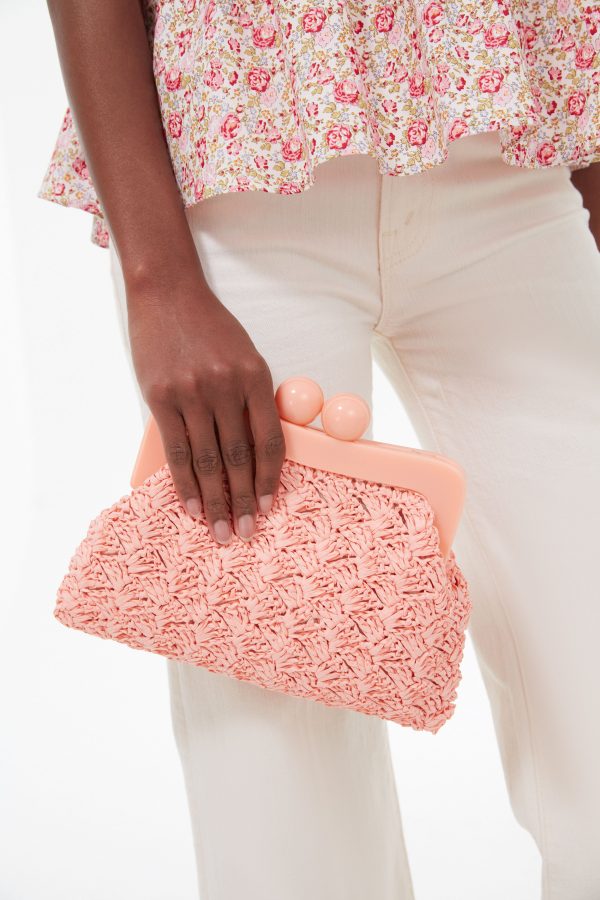 Peach Mina Clutch on Sale