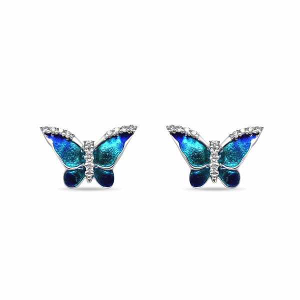 Zarkan 925 Silver Butterfly Earrings Sale