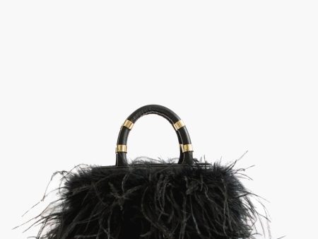 Black Emily Feather Bag Supply