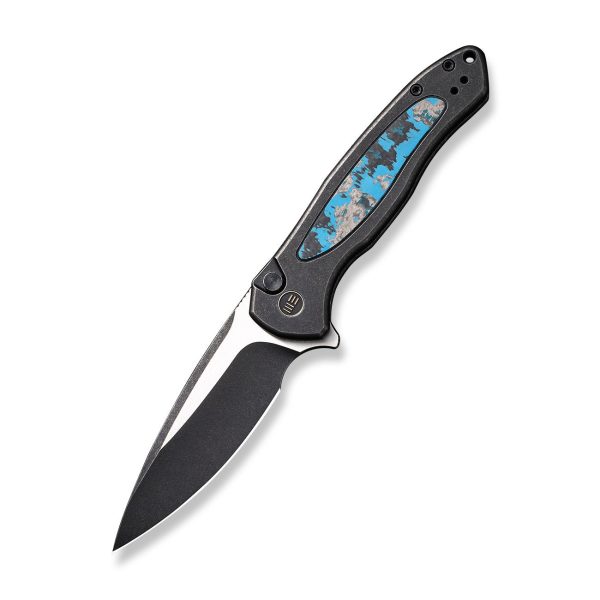 WEKNIFE Button Lock Kitefin Flipper Knife Titanium & Carbon Fiber Handle (3.22  CPM 20CV Blade) WE19002N-1 Online now