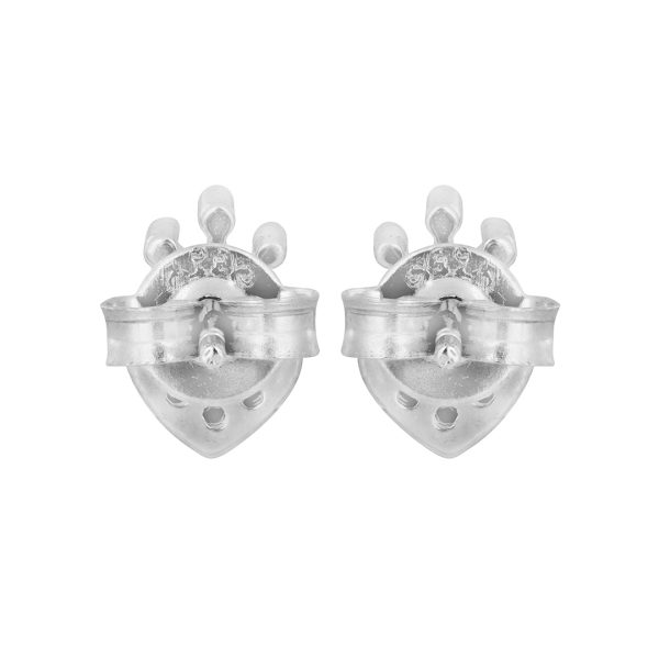 Zarkan Crown Heart Silver Studs Online Hot Sale