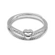 Zarkan Crown Heart Sterling Silver Ring Cheap