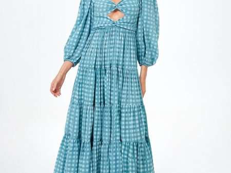 Aquifier Gingham Twist Bust Maxi Dress Online Hot Sale