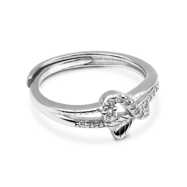 Zarkan Leaves Petals Cute Sterling Silver Ring Supply