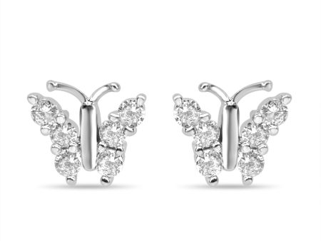 Zarkan 925 Silver Cute Butterfly Studs Online now