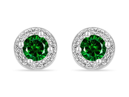 Zarkan Green Delight Dot Silver Earring Supply