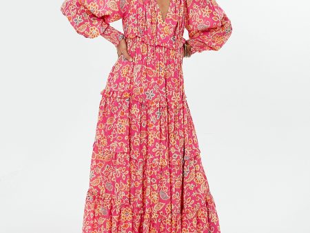 Alessandra Pink Print Monique Maxi Dress Cheap