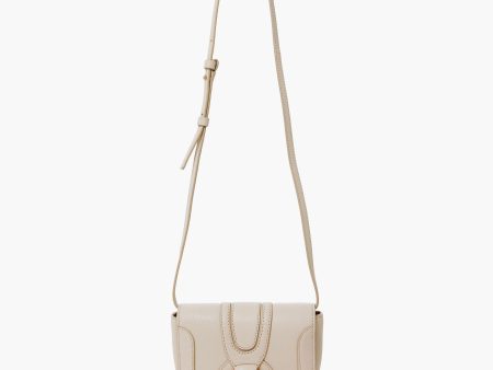 Cement Beige Leather Mini Hana Bag Online