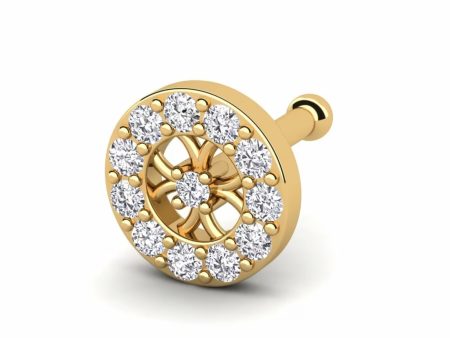 0.06 carats Diamond Nose Screw 18k Gold IGI Certification on Sale