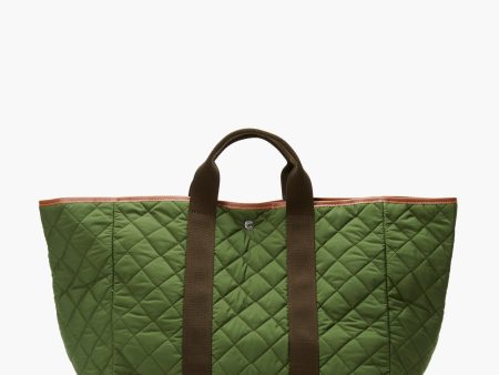 Kaki Traversee L Quilted Tote For Discount