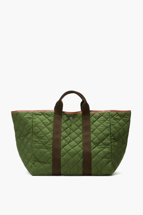 Kaki Traversee L Quilted Tote For Discount