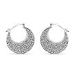 Zarkan Half Moon 925 Silver Large Size Earrings on Sale