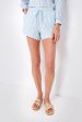 Blue Oxford Stripe Dora Short For Cheap