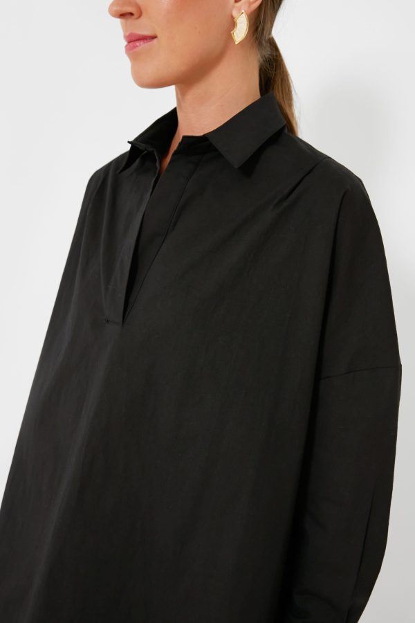 Black Loudon Popover Shirt Online