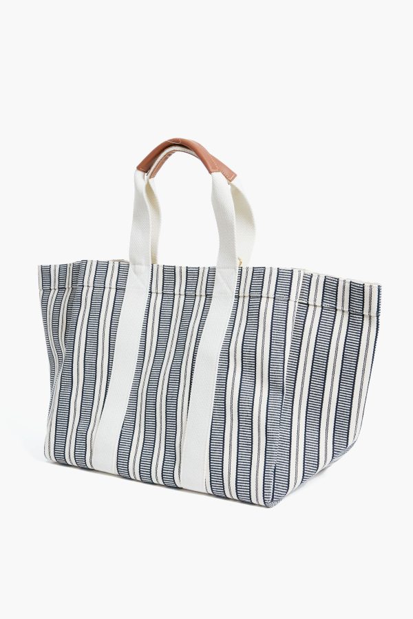 Navy Parcours L City Stripes Tote For Discount