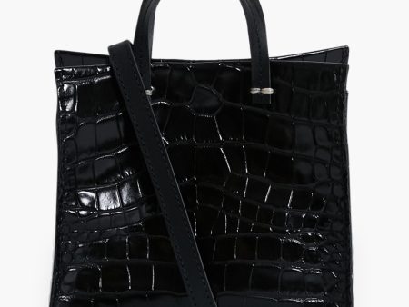 Black Croco Simple Tote Bebe Online