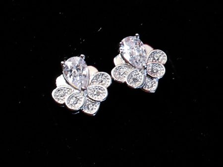 Zarkan Elegant Leafs Pure Silver Earrings Online Hot Sale