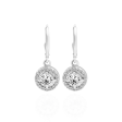 Circle American Diamond 925 Silver Earrings Sale