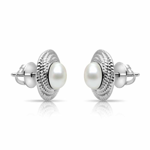 925 Silver Pearl Tops Earring Online now