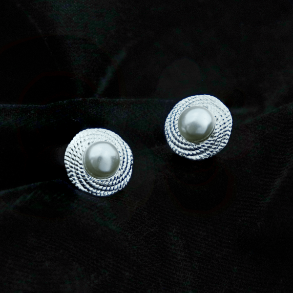 925 Silver Pearl Tops Earring Online now